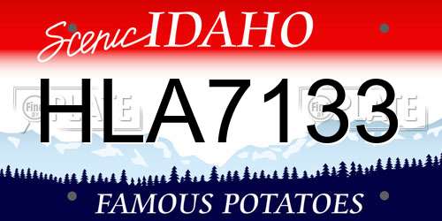 HLA7133 Idaho License Plate