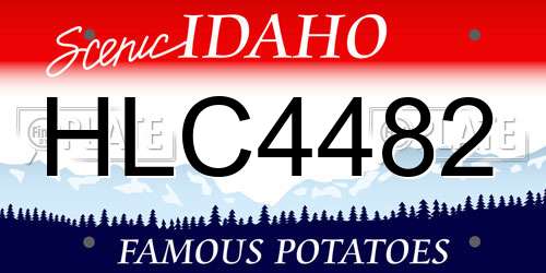 HLC4482 Idaho License Plate