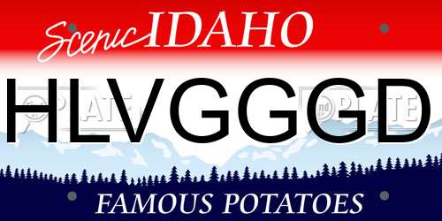 HLVGGGD Idaho License Plate
