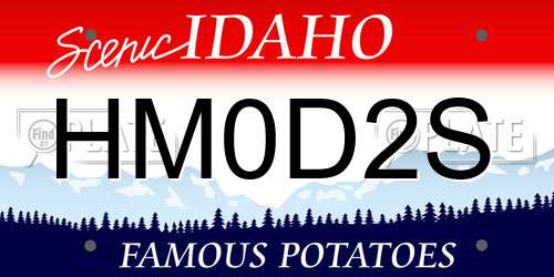 HM0D2S Idaho License Plate