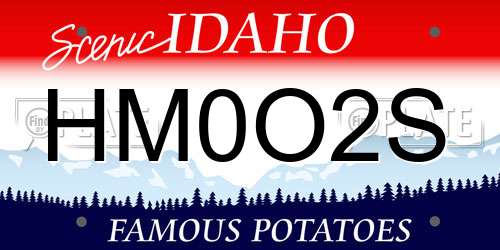 HM0O2S Idaho License Plate