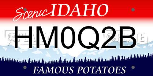HM0Q2B Idaho License Plate