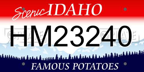 HM23240 Idaho License Plate