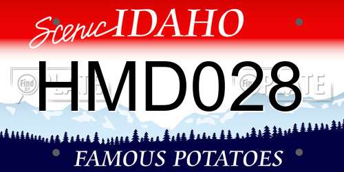 HMD028 Idaho License Plate