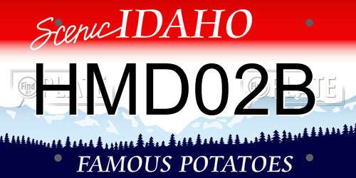 HMD02B Idaho License Plate
