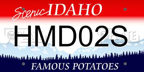 HMD02S Idaho License Plate