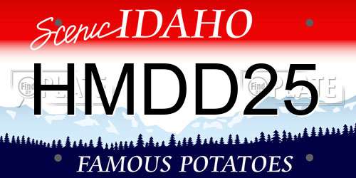 HMDD25 Idaho License Plate