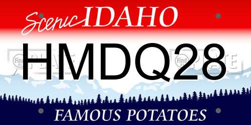 HMDQ28 Idaho License Plate