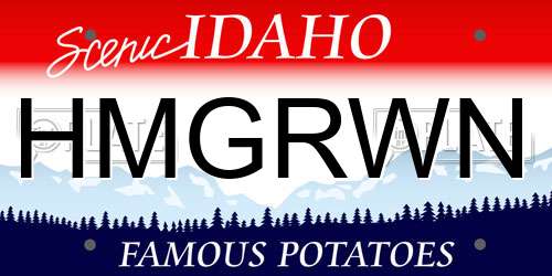 HMGRWN Idaho License Plate