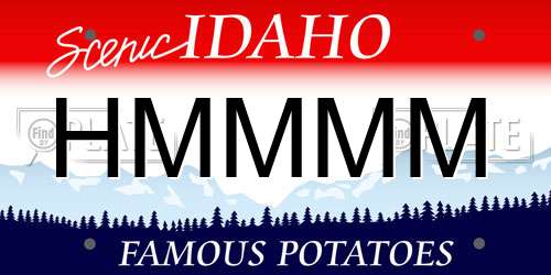 HMMMM Idaho License Plate