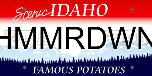 HMMRDWN Idaho License Plate