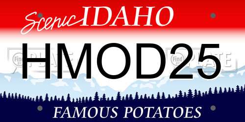 HMOD25 Idaho License Plate