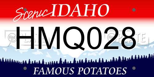 HMQ028 Idaho License Plate