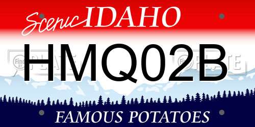 HMQ02B Idaho License Plate