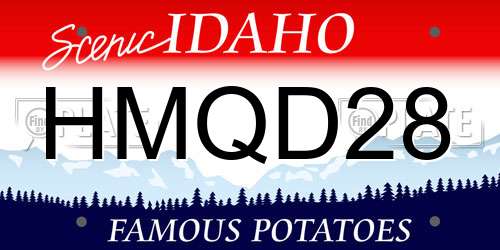 HMQD28 Idaho License Plate