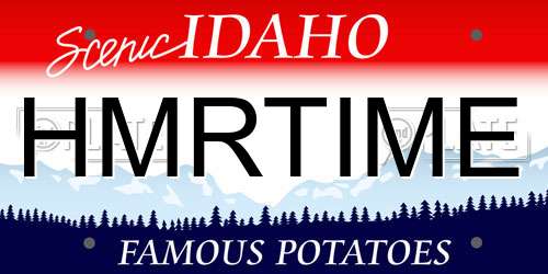 HMRTIME Idaho License Plate