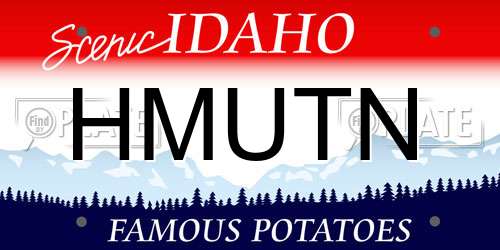 HMUTN Idaho License Plate