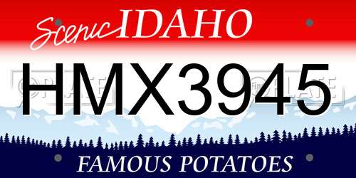 HMX3945 Idaho License Plate