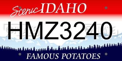 HMZ3240 Idaho License Plate
