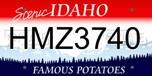 HMZ3740 Idaho License Plate