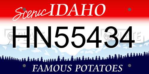 HN55434 Idaho License Plate