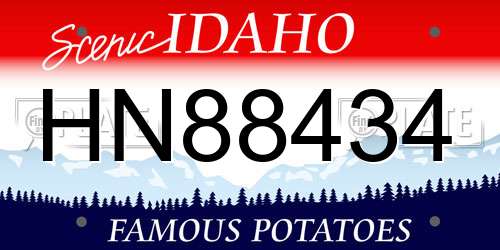 HN88434 Idaho License Plate