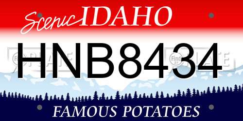 HNB8434 Idaho License Plate