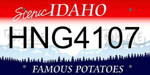 HNG4107 Idaho License Plate