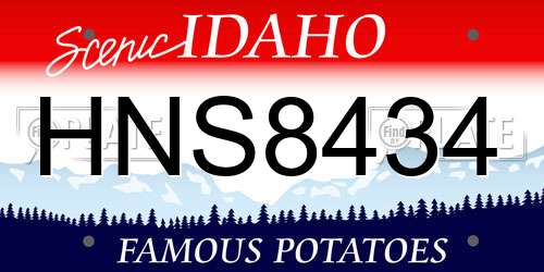 HNS8434 Idaho License Plate