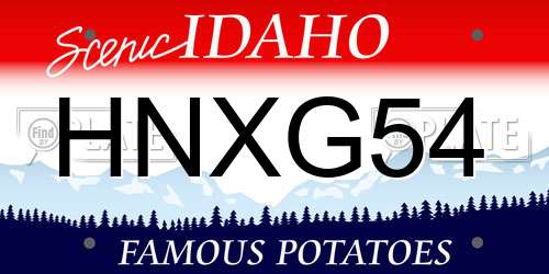 HNXG54 Idaho License Plate
