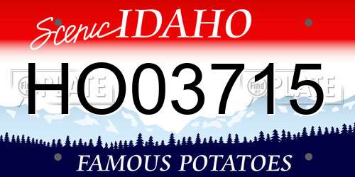 HO03715 Idaho License Plate