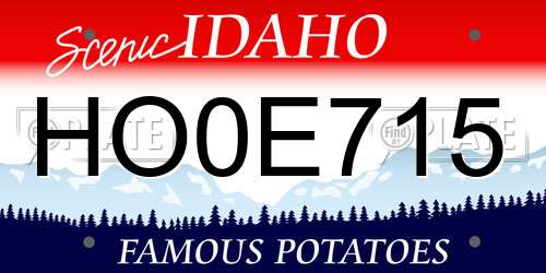 HO0E715 Idaho License Plate