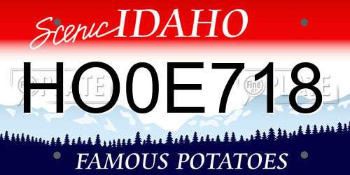 HO0E718 Idaho License Plate