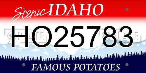 HO25783 Idaho License Plate