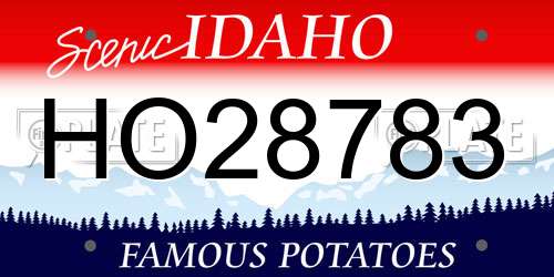 HO28783 Idaho License Plate