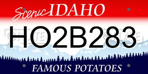 HO2B283 Idaho License Plate