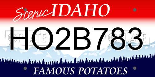 HO2B783 Idaho License Plate
