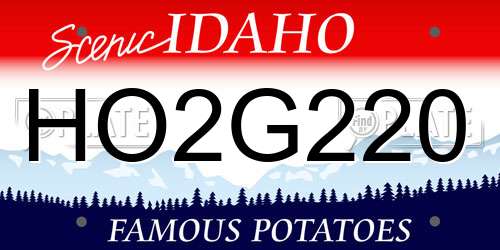 HO2G220 Idaho License Plate