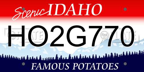 HO2G770 Idaho License Plate