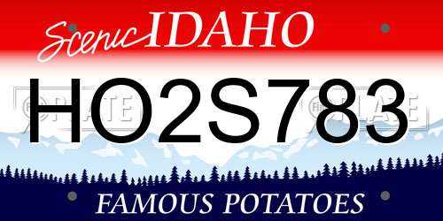 HO2S783 Idaho License Plate