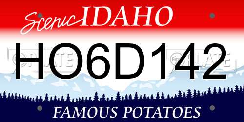 HO6D142 Idaho License Plate