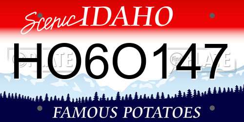 HO6O147 Idaho License Plate
