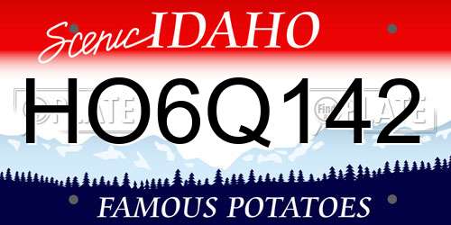 HO6Q142 Idaho License Plate