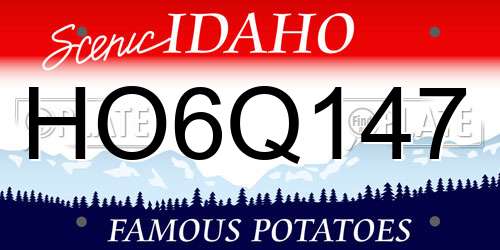 HO6Q147 Idaho License Plate