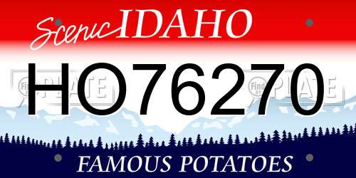 HO76270 Idaho License Plate