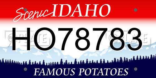 HO78783 Idaho License Plate