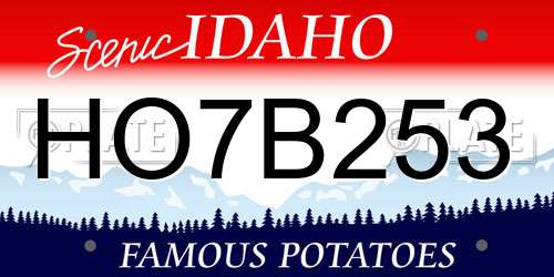 HO7B253 Idaho License Plate