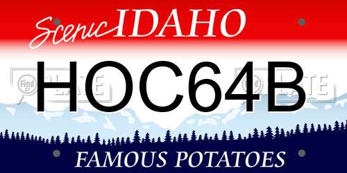 HOC64B Idaho License Plate