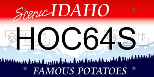HOC64S Idaho License Plate