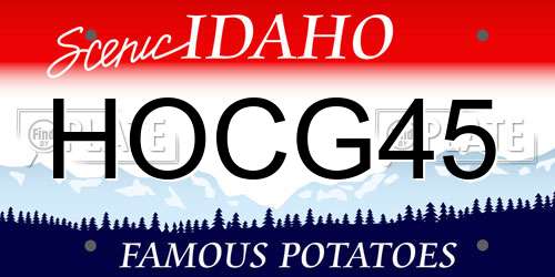 HOCG45 Idaho License Plate